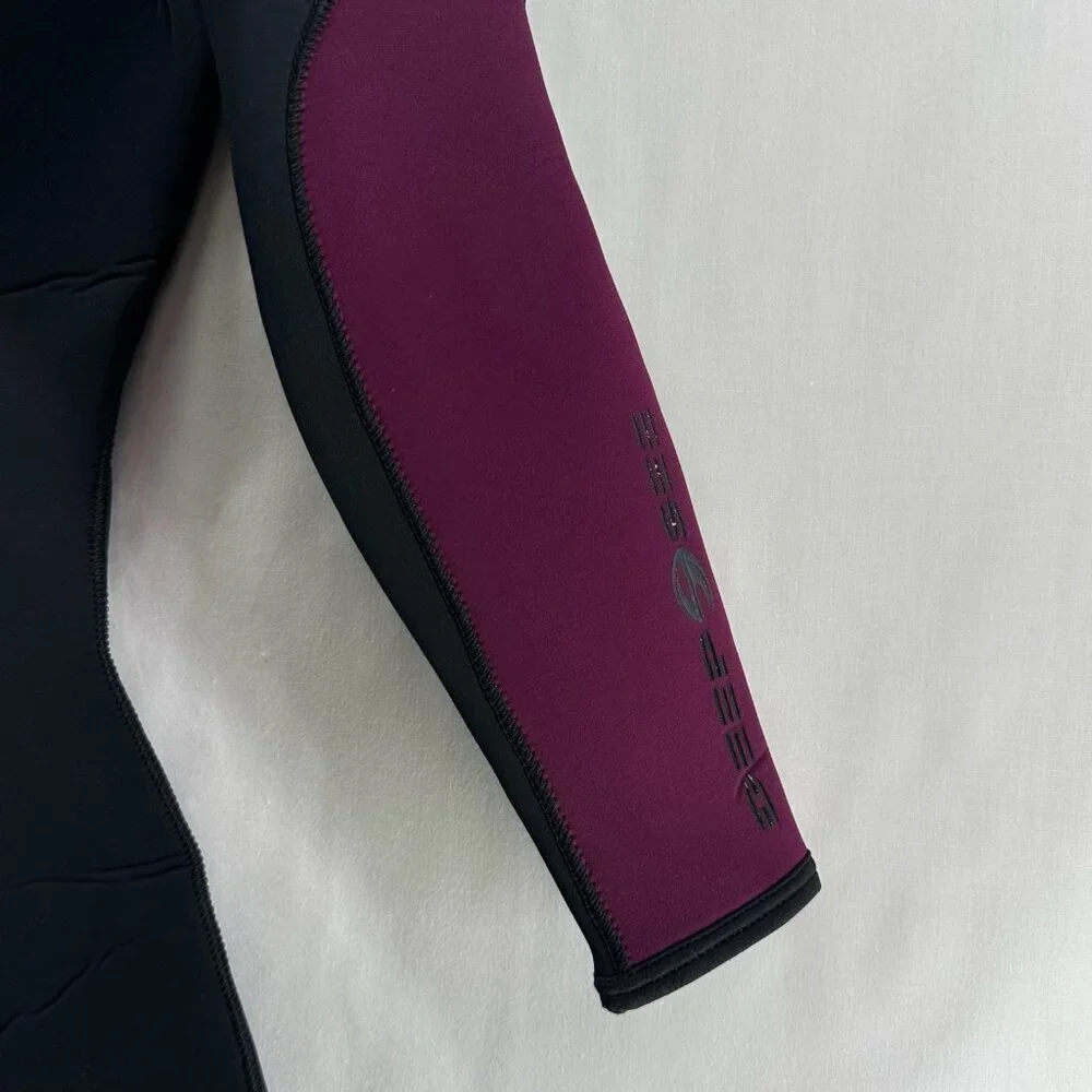 DEEP SEE Wetsuit Womens Size 5-6 Shortie Spring Suit Scuba Diving Black Purple - Picture 10 of 14